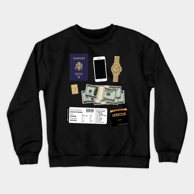 HUSTLER LIFESTYLE Crewneck Sweatshirt by weckywerks